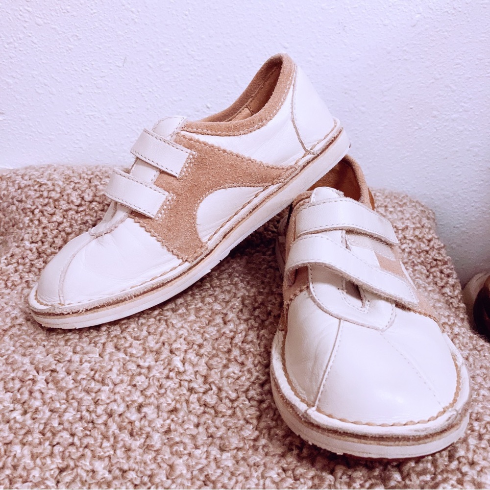 Boys Camper Shoes Leather and Suede Adjustable Straps Comfort Sneakers
